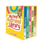 My First Learning Library for Kids - Boxset of Board Books - 8 Topics Gift Set for Kids (Illustrated) - Alphabet, Numbers, Animals and Birds, Colours and Shapes, Fruits and Vegetables - for Children Age 0 - 2 Years