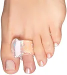 ZenToes Gel Toe Separators for Overlapping Toes, Bunions, Big Toe Alignment, Corrector and Spacer - 4 Pack (Glitter)