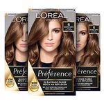 L'Oréal Paris Préférence 6 Buenos Aires Natural Light Brown Pack of 3 x 183 g