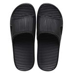 JoWebb Unisex Slippers for Women/Men, Light Weight Flat Slide Sandals Shower Sandals Flip Flops for Indoor Garden Bathroom Poolside (Black-265 42/43) 7.5/8 UK