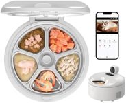 Automatic Wet Food Cat Feeder with 3MP Camera, App Control, Dual Semiconductor Cooling, Heating Feeding Area, 5 Stainless Steel Trays Pet Food Dispenser