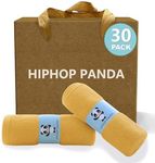HIPHOP PANDA Baby Washcloths, Rayon Made from Bamboo - 2 Layer Ultra Soft Absorbent Newborn Bath Face Towel - Reusable Baby Wipes for Delicate Skin - Honey, 30 Pack
