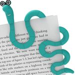 Clip Bookmarks for Women Kids and Men - Wally The Bookworm Cool Cute Bookmark and Page Holder Unique Gift Idea - Funny Book Marker and Reading Accessory for Book Lovers (Turquoise)