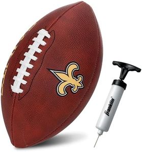 Franklin Sports NFL New Orleans Saints Football - Youth Junior Size Football for Kids - Official NFL Team Logo + Colors Youth Football - Kids NFL Fan Shop Football