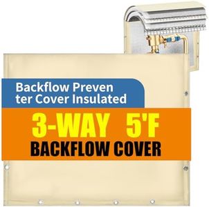 30 x 24 inch Backflow Preventer Insulation Cover Backflow Preventer Cover 3-Way Opening Design 5-Layer Fabric backflow Cover Sprinkler Covers with Aluminum Foil for Outside