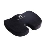 Marina Decoration Memory Foam Comfort Seat Cushion for Office Car Home Chair – Sciatica & Back Pain Relief Pillow - Non-Slip Coccyx Cushion Pad for Tailbone Pain