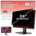 BERSEM 24 inch Removable Computer Privacy Screen Filter for 16:9 Ratio Monitor,[Anti-Spy] [Anti-Glare] [Anti-Scratch] [UV-Blocking]