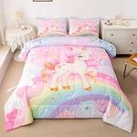 Feelyou Unicorn Girls Bedding Set T