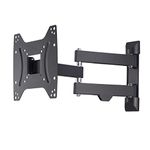 Hama TV wall mount swivel, tiltable (19 - 48 inch TV mount for TVs up to 20 kg, max VESA 200x200, extendable TV wall bracket including Fischer plug & drill template) black