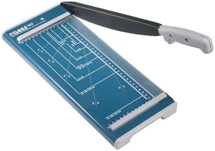 Dahle 502 Papierschneider (DIN A4, für Papier, Etiketten, Fotos, 8 Blatt Schneidleistung) Blau