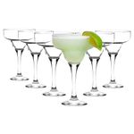 Rink Drink 6X 300ml (10.4oz) Margarita Cocktail Glasses - Mocktail and Frozen Cocktails Party Drinking Glass Set Dishwasher Safe