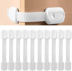 Fhlbestyu Lot de 10/8 Sécurité enfant pour armoire bébé - Sécurité enfant - Auto-adhésif pour serrure d'armoire sans perçage avec colle