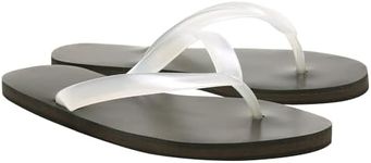 VorisVina Jelly Beach Flip Flop for Women Clear Jelly Sandals Jelly Slides Shoes