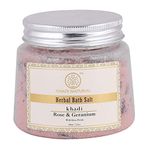 Khadi Natural Ayurvedic Rose Geranium Rose Petals Bath Salt, 200g|Relaxing your senses| Suitable for All Skin Types