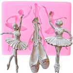 1pc Ballet Dancer Shoes Silicone Mold for DIY Fondant Mold Jelly Shots Chocolate Handmade Ice Cream Ice Cube Desserts Soap Mould Cupcake Cake Topper Decoration Gum Paste Pudding Candy Crystal