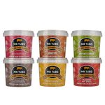 Mr Tubs Pork Crackling (6 Tub Pack) - Mixed Flavours of Premium, Double Hand Cooked, Crackling - Ideal Gluten Free, Low Carb, Keto & Paleo Friendly Meat Rind Scratching Snack (6 x 55g Tubs)