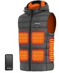 ORRNIKKO Heated Vest for Men - 7.4V 16000mAh Battery Pack and Detachable Heated Hood, Mens Heated Vest