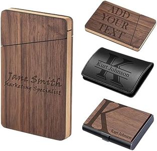 ubmpj Personalized Business Card Holder in Wood- Custom Engraved Business Card Holder for Men and Women - Durable and Multipurpose Business Gift