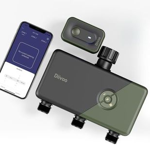 Diivoo WiFi Sprinkler Timer 3 Zone, Smart Water Hose Timer Compatible with Alexa and Google, Remote Control Irrigation Timer, Automatic Manual Watering, Rain Delay, for Garden, Yards and Lawns