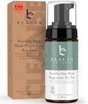 Foaming Face Wash - Organic Face Wash, Peppermint Tea Tree Foaming Cleanser, Face Wash for Women & Mens Face Wash, Men Face Wash, Cleanser, Natural Face Wash For Oily Skin
