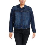 Jessica Simpson Women's Pixie Classic Feminine Fit Crop Jean Jacket, Jefford, L