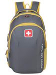 Swiss Military 25 Ltrs Grey and Yellow Laptop Backpack (LBP69)