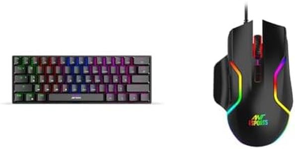 Ant Esports MK1300 Mini Wired Mechanical Gaming Keyboard with 60% Compact Form Factor - Outemu Red S