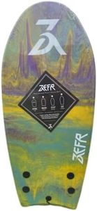 www.zefrboards.com ZEFR Fusion Board (JAM) Indestructible 48inch Solid Foam 1-Piece Construction Hybrid Surfboard/Bodyboard Shore-Break Proof Leash & Fins Incl.