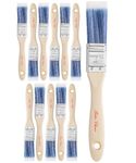 Bates- Paint Brushes, 12 Pack, Treated Wood Handle, Paint Brushes for Walls, Stain Brush, Paint Brush, Furniture Paint Brush,1 inch Flat Paint Brushes