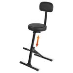 STRICH Guitar Stool with Backrest, Adjustable Seat Height and Hanger for Acoustic, Electric & Bass Guitars, Musician Drum Throne for Adults, Drummer, and Guitarist, SGT-30B