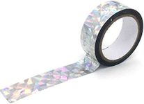 Holographic Deterrent Reflective Scare Tape Holographic Rainbow Colored Masking Tape Waterproof Adhesive Iridescent Tape for DIY Craft