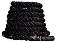 ESSKAY UTTAM Rope Polypropylene Battle Exercise Rope (40 Feet, Pro Black)