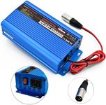 Unocho 24V Battery Charger Automatic Smart Charger 5A Trickle Charger Battery Maintainer with 3 Pin XLR Connector for Scooter Wheelchair Car Motorcycle eBike Lawn Mower Marine Boat