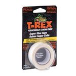 T-Rex Double Sided Tape, Strong Double Sided Tape Heavy Duty for Everyday Repairs, Mounting, Arts and Crafts, Fabric, Hemming, Double Sided Sticky Tape with Super Glue Grip and Easy Peel 19mm x 4.5m