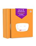 Both Sides Blank Small Notebooks for Kids and Students | 76 Plain Unruled Pages | Hard Bound Cover | 15.5 cm x 19 cm Approx | Pack of 6 Books | for Children School and Office Use | GSM 57