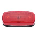 Optronics MC32RBS Mark Light Oval Black Base Red