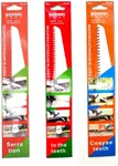BOSWEI 9 inch Stainless Metal Steel Reciprocationg Saw Blades Three-Edged Grinding Teeth Saw Blade Set for Wood,Rubber,Branches,Plastic Pipe