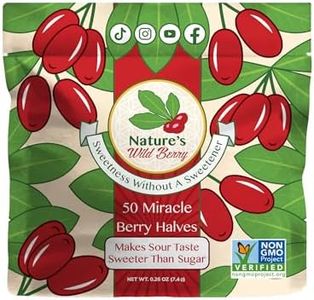 Nature's Wild Berry Miracle Berries – 50 Flavor-Changing Berry Halves | Resealable Refill Pack | Freeze-Dried in USA | Turn Sour to Sweet | As Seen on Shark Tank | Magic Fruit for Taste Transformation