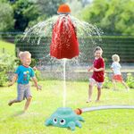 Outdoor Water Sprinklers for Toddlers Kids Ages 4-8,Summer Outside Sprinklers Play Equipment Lawn Yard,Hose Connector Included (B)