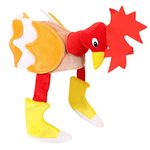 Christmas Hats For Adults - Brown Turkey Hat With Red, Yellow And White Plume And Dangling Legs - Christmas Fancy Dress Costume Accessory