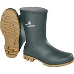 DELTA PLUS Men's Deltaplus Groundmc OB SRA Working Half Wellington Boots Industrial, Green-Beige, 10 UK