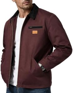 RAOENJADO Men's Detroit Jacket Vintage Relaxed Fit Utility Coat Windbreaker