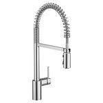 Moen 5923 Align One Handle Pre-Rinse Spring Pulldown Kitchen Faucet with Power Boost, Chrome, 1 Count