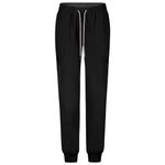 B-well Ricci Scrub Trousers Womens Jogger Scrub Bottoms 7 Pockets Scrub Pants Spandex Anti-Wrinkle, Black, L