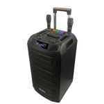Takara T 9090 Party Karaoke Trolley DJ Speaker Multimedia Bluetooth; Audio Recording; USB; with 2 Wireless UHF Mic; Remote Control; FM with New DJ LED Light (Black)