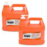 Gojo 0955-02 Natural Orange Pumice Hand Cleaner, 1 Gallon with Pump Dispenser, 2-Pack