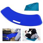 LOSCHEN Transfer Board,Patient Slide Assist Device for Transferring Patient or Handica from Wheelchair to Bed,Toilet,Tub,Car - Slide Board with Tubular Slide Sheet（Blue）