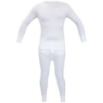 Kids Thermal Winter Warm Underwear Set Long John Bottom and Long Sleeve Top Size:Age 9-11 Years (Unisex Boy Girl Children) Colour:White