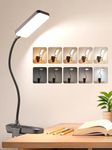 Clip on Light,9 Brightness+5 Colors+Memory Reading Light,4000mAh Battery Lamp,450 Lumen Bright Rechargeable Lamp,48 LED Desk Lamp, Cordless & Wireless Desk Light for Home Office/Bedroom/Bedside Table