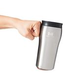 Mighty Mug | The Untippable Mug | Grips When Hit, Lifts for Sips | Insulated Stainless Steel Tumbler | Cupholder Friendly | Gifts for Women Men All | Leakproof | 4 Hours Hot / 24 Cold | 12oz | Silver